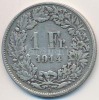 Svájc 1914B 1Fr Ag "Helvetia" T:2-
Switzerland 1914B 1 Franc Ag "Helvetia" C:VF