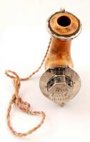 1860 Tajtépipa szár nélkül, 13 latos antik ezüst kupakkal és szerelékkel,  mesterjeggyel (FO), &quot...