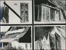 cca 1970 Kalocsai Rudolf: Szolnoki Tabán, feliratozott vintage fotóművészeti alkotás, 18x24 cm