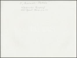 cca 1970 Kalocsai Rudolf: Szolnoki Tabán, feliratozott vintage fotóművészeti alkotás, 18x24 cm