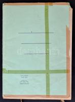 cca 1910-1930 Vallási témájú nyomtatott lapok, részben kézzel kifestve, gazdagon díszített inciálékk...