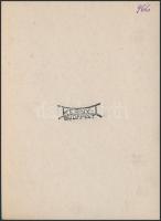 cca 1924 Kerny István (1879-1963): Éjszakai utcakép Budapesten, pecséttel jelzett vintage fotó, 15,5...