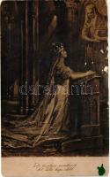 Zita királyné imádkozik Szent Zita képe előtt; a jövedelm fele részben a katolikus sajtó és a Zita-Otthon javára