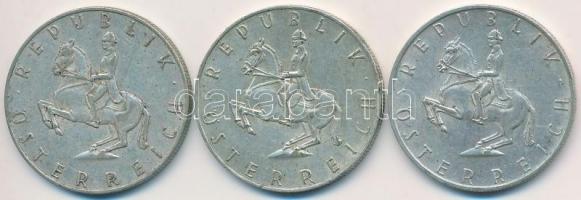 Ausztria 1960. 5Sch Ag + 1964. 5Sch Ag + 1965. 5Sch Ag T:2
Austria 1960. 5 Schilling Ag + 1964. 5 S...