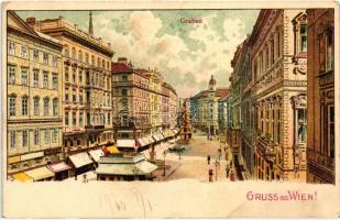 Vienna, Wien; Graben, litho (b)