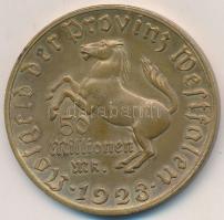 Németország / Vesztfália 1923. 50.000.000M aranyozott Cu T:2- ph. Germany / Westphalia 1923. 50.000....