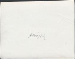 cca 1950 Belházy Dezső fotóművész aláírt vintage alkotása, 13x16,5 cm