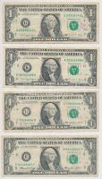 Amerikai Egyesült Államok 1974-1988. 1$ Washington (4x) T:III USA 1974-1988. 1 Dollar Washington (4x) C:F Krause 455, 462.a, 480.b