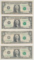 Amerikai Egyesült Államok 1974-1988. 1$ "Washington" (4x) T:III USA 1974-1988. 1 Dollar "Washington" (4x) C:F Krause 455, 462.a, 480.b