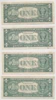 Amerikai Egyesült Államok 1974-1988. 1$ "Washington" (4x) T:III USA 1974-1988. 1 Dollar &q...