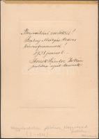 1938 Imrik Sándor Zoltán (?-1956) prelátus - apát - kanonok (Nagyvárad), dedikált fénykép, 12x8 cm, ...
