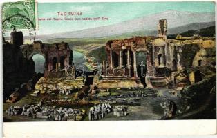 Taormina, Teatro Greco, Etna / Greek theatre, TCV card