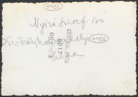 cca 1935 Nyíri József író háza Székelyudvarhelyen, feliratozott vintage fénykép, 6x8,5 cm