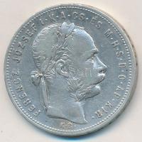 1881KB 1Ft Ag "Ferenc József / Középcímer" T:2- 
Adamo M15