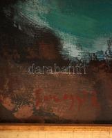 Somogyi János (1928-2010): Tengerpart. Olaj, farost, jelzett, üvegezett keretben, 50×62 cm