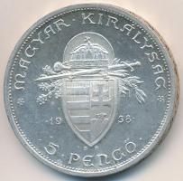 1938. 5P Ag "Szent István" T:2 Adamo P8.1