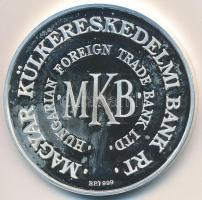 Lebó Ferenc (1960-) 1996. "MKB (Magyar Külkereskedelmi Bank) Rt." Ag emlékérem eredeti dís...