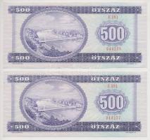 1990. 500Ft (2x) "E" sorszámkövetők T:II szép papír
Adamo F43