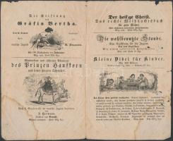 cca 1880 A lipcsei B. G. Teubner könyvkiadó német nyelvű, metszetekkel illusztrált prospektusa, folt...