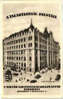 Budapest, Bazilika, Postatakarék pénztár, Pesti Haza első takarékpénztár - 3 db régi képeslap