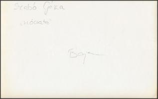 cca 1977 Szabó Géza: Hócsata, feliratozott vintage fotóművészeti alkotás, 15x24 cm