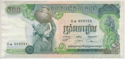 Kambodzsa 1973-1975. 500R T:III tűnyom Cambodia 1973-1975. 500 Riel C:F needle hole
Krause 16.a
