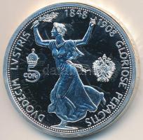 DN "Osztrák-Magyar Monarchia pénzei utánveretben - 1908. 5 Korona" ezüstözött Cu-Ni emléké...