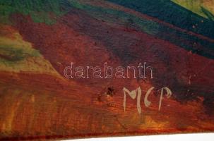 MCP jelzéssel: Tengerpart. Olaj, farost, 37×46 cm
