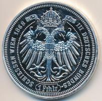 DN "Osztrák-Magyar Monarchia pénzei utánveretben - 1868. 1 Tallér" ezüstözött Cu-Ni emléké...