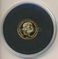 DN "Osztrák-Magyar Monarchia pénzei utánveretben - 1892KB 4 Forint" aranyozott Cu-Ni emlék...