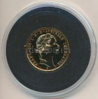 DN "Osztrák-Magyar Monarchia pénzei utánveretben - 1852A 1 Dukát" aranyozott Cu-Ni emlékér...