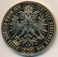 DN "Osztrák-Magyar Monarchia pénzei utánveretben - 1873. 4 Dukát" aranyozott Cu-Ni emlékér...
