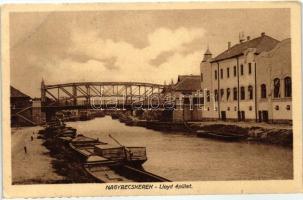 Nagybecskerek, Zrenjanin; Lloyd épület / river bank, boats (EB)