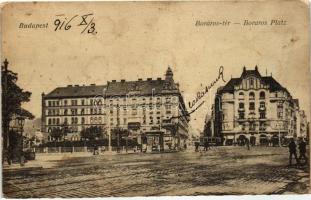 Budapest IX. Boráros tér, villamos Suchard Kakaó reklámmal (EK)