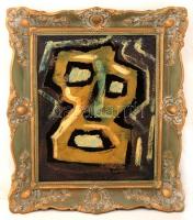 Bohumil Samuel Kečíř  (1904-1987): Maszk. Olaj, karton, jelzett, keretben, 50×40 cm