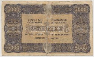 1923. 5000K T.W. jelöléssel, nyomdahely jelölés nélkül "40 FILLÉR NEGYVEN FILLÉR" felülbél...