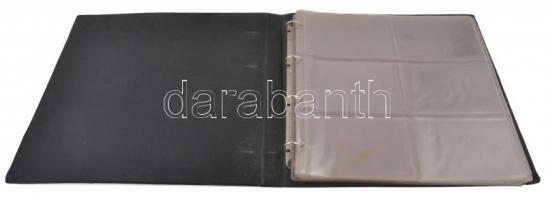 Nagy alakú gyűrűs képeslapalbum betétlapokkal összesen 90/180 férőhellyel / Big sized annular postca...