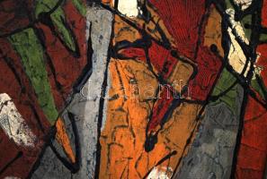 Bohumil Samuel Kečíř  (1904-1987): Fagylaltos csendélet. Olaj, karton, jelzett, keretben, 50×40 cm