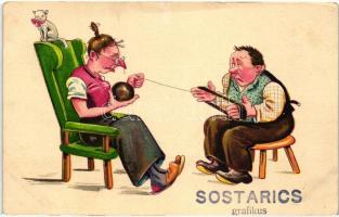 Mother-in-law humour (Sostarics Lajos gyűjteményéből), HWB SER 2821. litho (EK)
