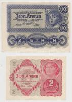 Ausztria 1922. 2K + 10K + 20K + 100K + 1000K T:I-,II,III
Austria 1922. 2 Kronen + 10 Kronen + 20 Kr...