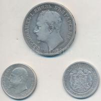 Bulgária 1883. 50s Ag + 1913. 50s Ag + 1891KB 2L Ag T:2,2-,3 Bulgaria 1883. 50 Stotinki Ag + 1913. 5...