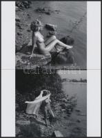 cca 1980 Vasárnap délutáni program, finoman erotikus fényképek, 13 db korabeli negatívról készült mo...