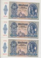 1941. 20P (8x) sorszámkövetők (3+5) T:I