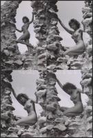 cca 1977 Kőműves Kelemenné utolsó fényképei, finoman erotikus fotók, 8 db korabeli negatívról készül...