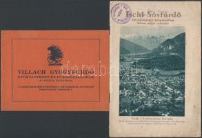 cca 1926 2 db Ausztriával kapcsolatos utazási prospektus - Ischl Sósfürdő, Villach Gyógyfürdő