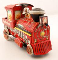 Retró csengős mozdony, fém, 24x9x16cm + hiányos flipper, 20x13cm