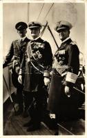 1939 Staatsbesuch des ungarischen Reichsverwesers Horthy; Adolf Hitler, Horthy Miklós, Generaladmiral Erich Raeder