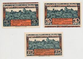 Németország / Weimari Köztársaság / Grömitz 1921. 50pf (2xklf) + 75pf T:I-
Germany / Weimar Republi...