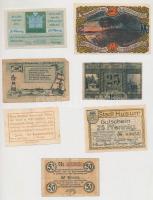 Németország / Weimari Köztársaság 1919-1922. 7db klf szükségpénz, közte Handelskammer, Husum, Oldenb...