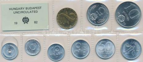 1982. 2f-10Ft 9db klf, érmés forgalmi sor fóliatokban T:1